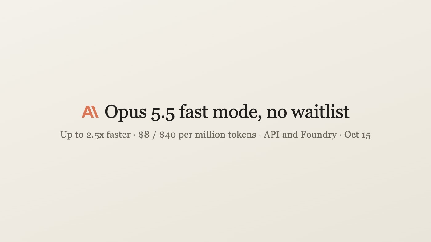 Claude Opus 5.5 fast mode leaves research preview: no waitlist, $8 / $40, now on Microsoft Foundry too