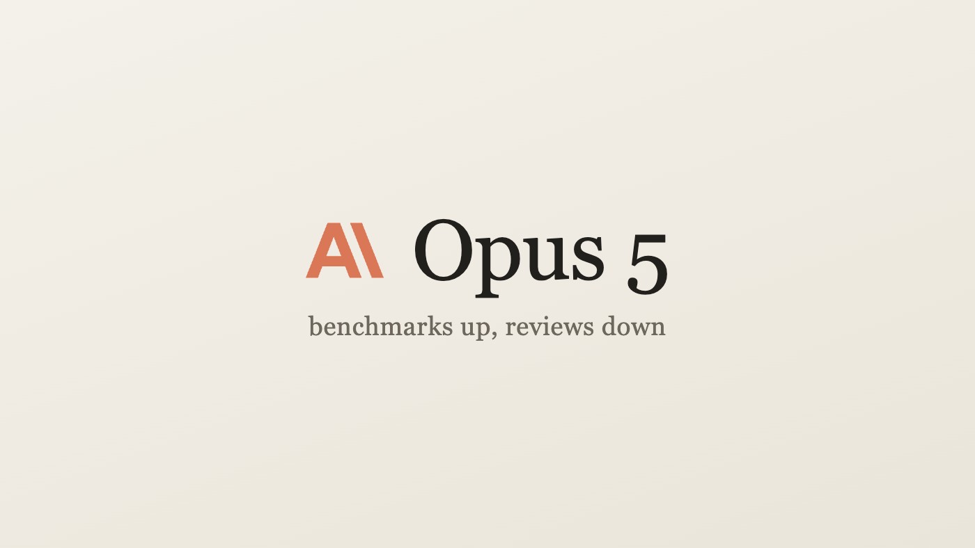 Opus 5's benchmarks went up and the developer reviews went down — which is a question our drift harness exists to answer